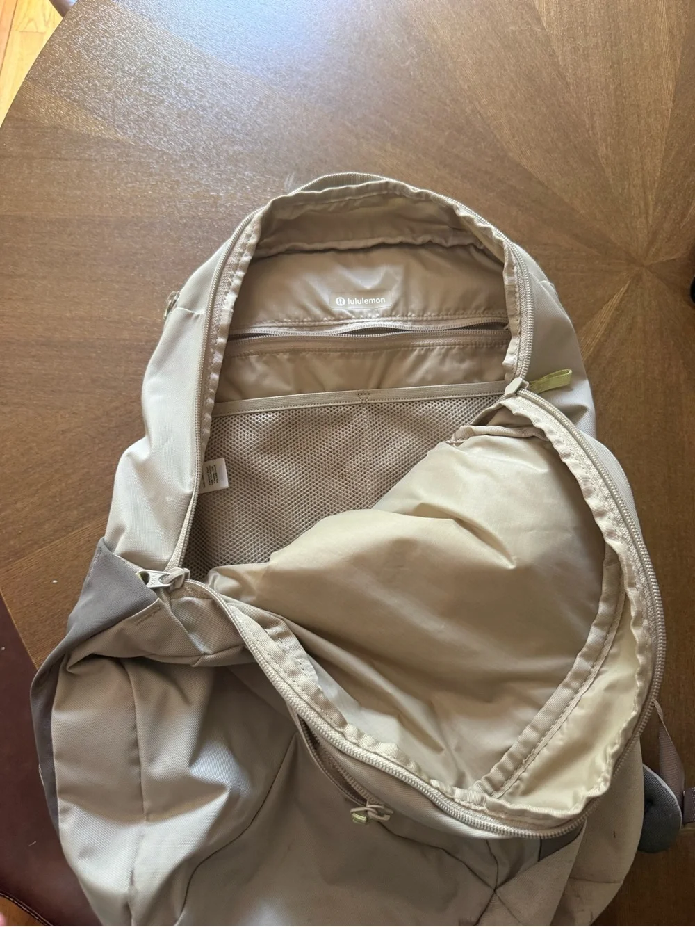 lululemon athletica Backpack in Light Tan with Gray Accent